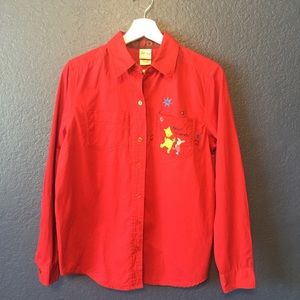 DISNEY Vintage Winnie The Pooh Embroidered Top